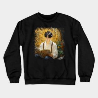 Vintage Style Dark Academia Teen Boy Reading Crewneck Sweatshirt